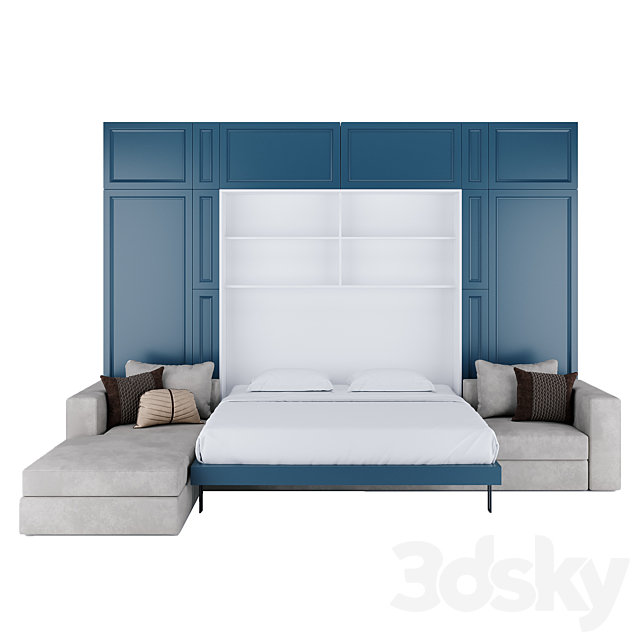 Olissys convertible wardrobe 3DS Max Model - thumbnail 5