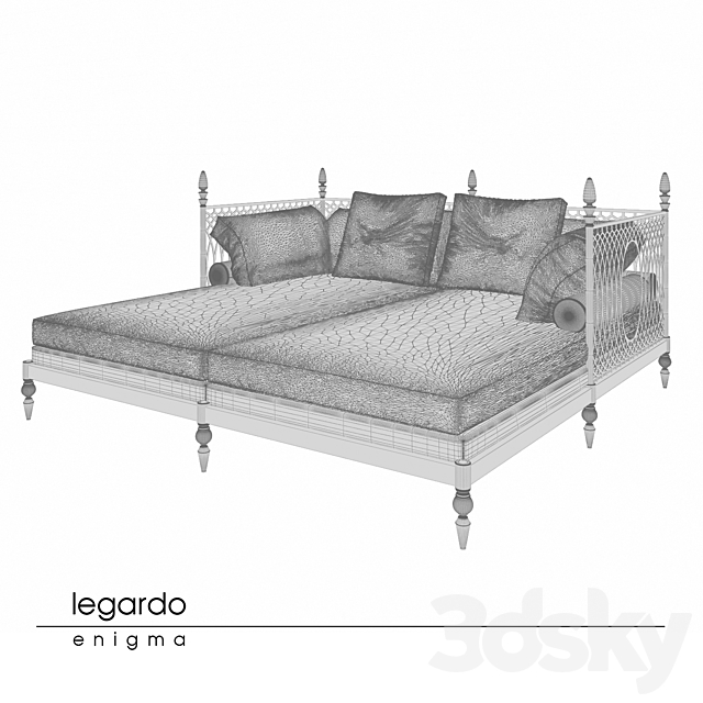 (OM) Legardo Enigma bed 3DSMax File - thumbnail 4