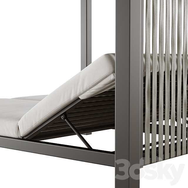 Outdoor garden wicker woven daybed Skyline design Horizon 3DSMax File - thumbnail 4