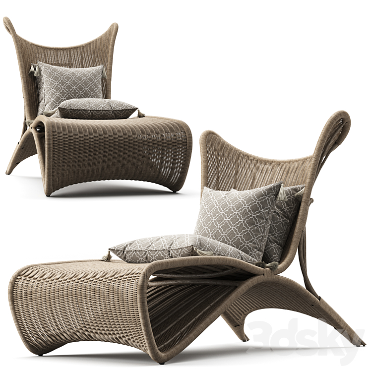 PALMERIA CHAISE 3DS Max Model - thumbnail 1