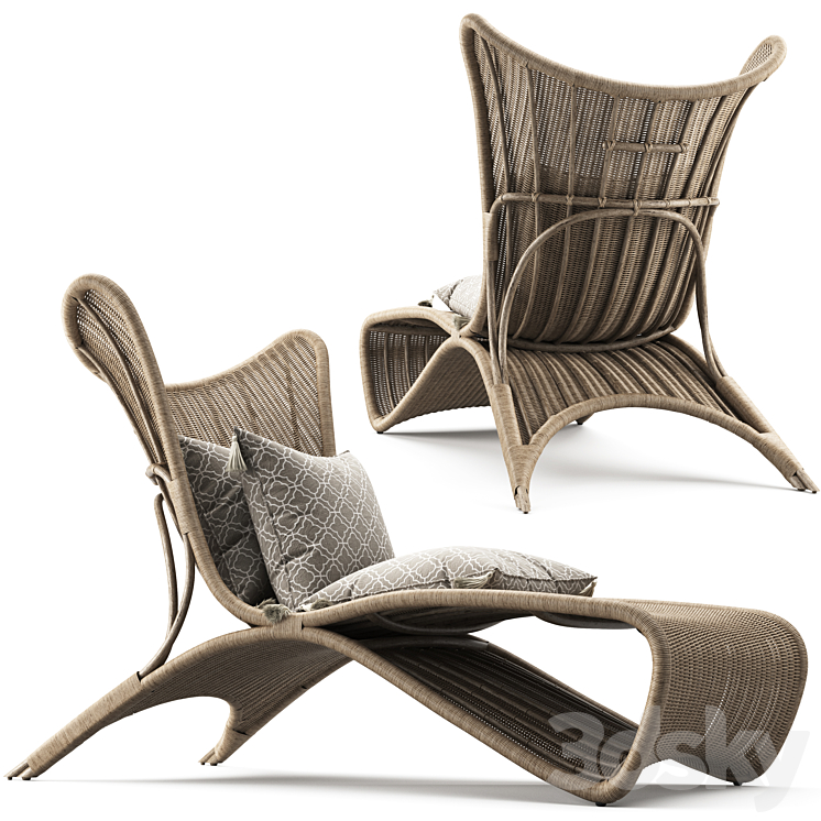 PALMERIA CHAISE 3DS Max Model - thumbnail 2