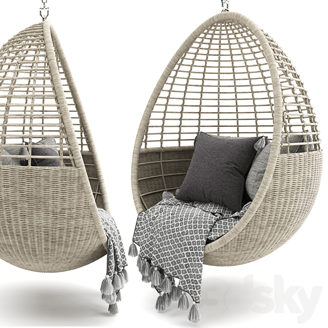 POD HANGING OUTDOO CHAIR 3DS Max Model - thumbnail 2