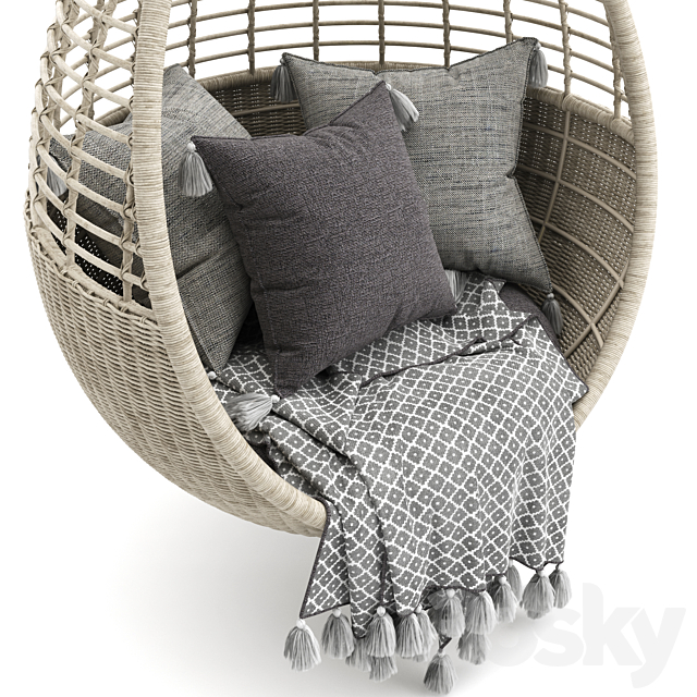 POD HANGING OUTDOO CHAIR 3DS Max Model - thumbnail 4