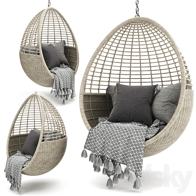 POD HANGING OUTDOO CHAIR 3DS Max Model - thumbnail 5