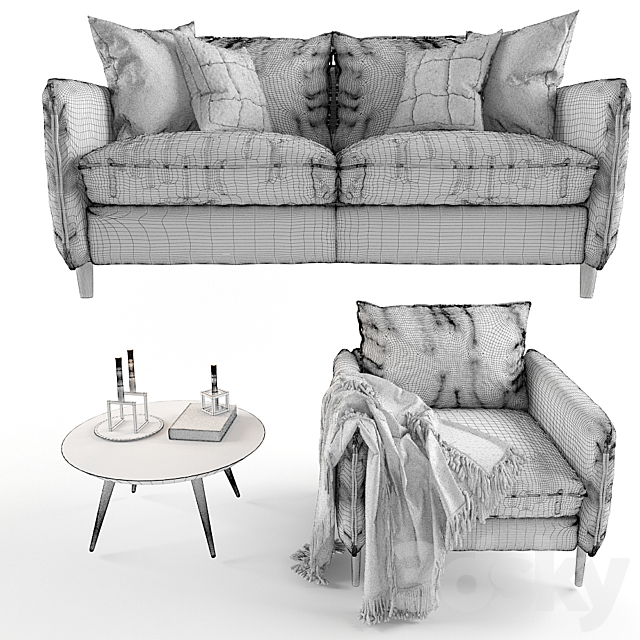 pohjanmaan sofa and decor 3DSMax File - thumbnail 3