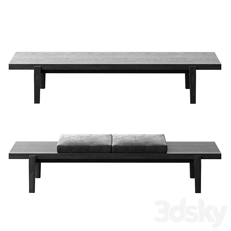 Poliform Home Hotel Bench 3DS Max Model - thumbnail 1