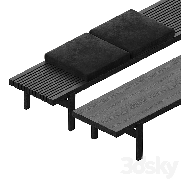 Poliform Home Hotel Bench 3DS Max Model - thumbnail 2