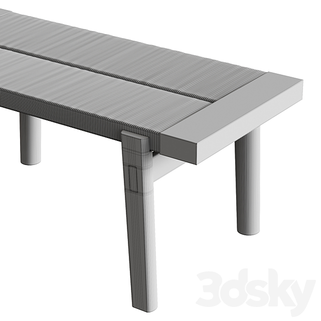 Poliform Home Hotel Bench 3DS Max Model - thumbnail 3