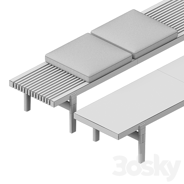 Poliform Home Hotel Bench 3DSMax File - thumbnail 3