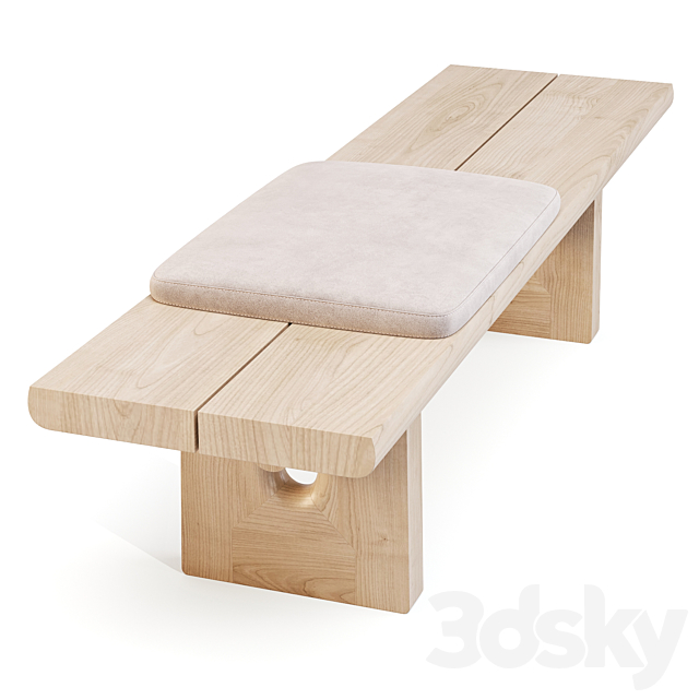 Poliform: Nara-Bench 3DS Max Model - thumbnail 3