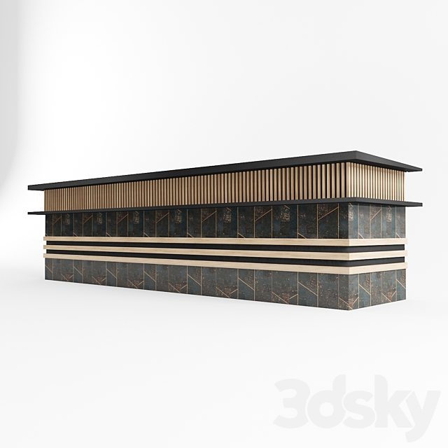 Restaurant or Reception Stand 01 3DS Max Model - thumbnail 2