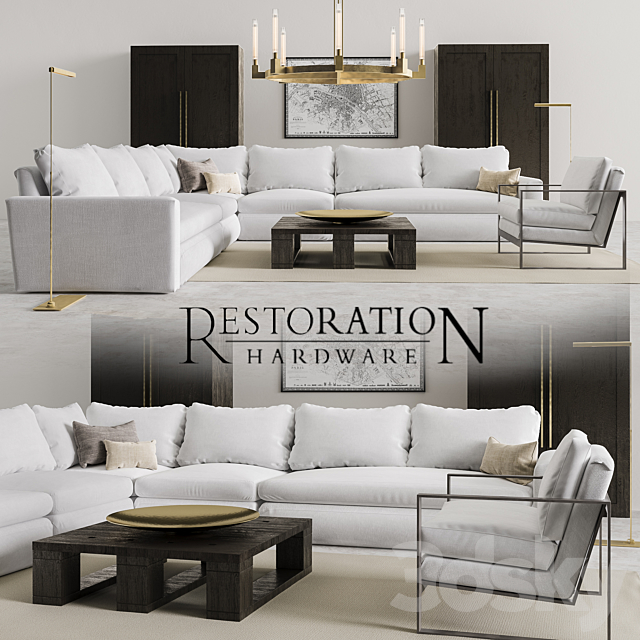 Restoration Hardware Set 3DSMax File - thumbnail 1