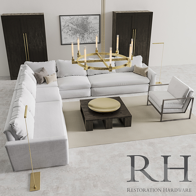 Restoration Hardware Set 3DSMax File - thumbnail 2