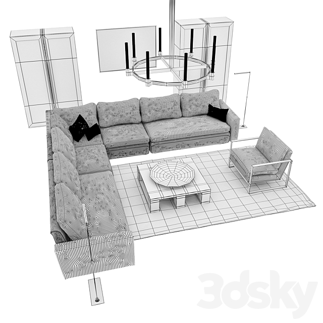 Restoration Hardware Set 3DSMax File - thumbnail 3