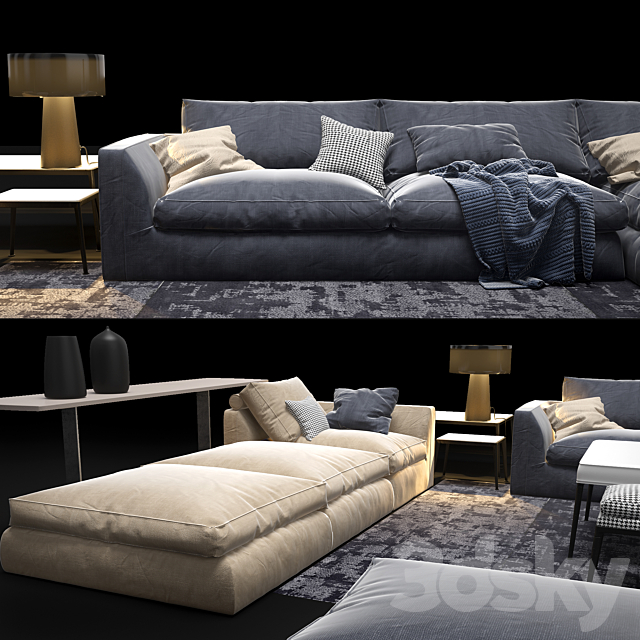 Richard B & B Italia sofa 3DSMax File - thumbnail 2