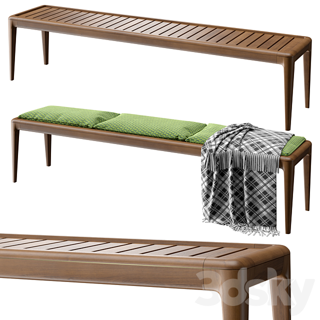 Roche Bobois Aurea bench 3DSMax File - thumbnail 1