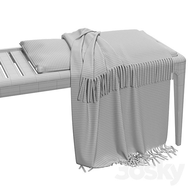 Roche Bobois Aurea bench 3DSMax File - thumbnail 7