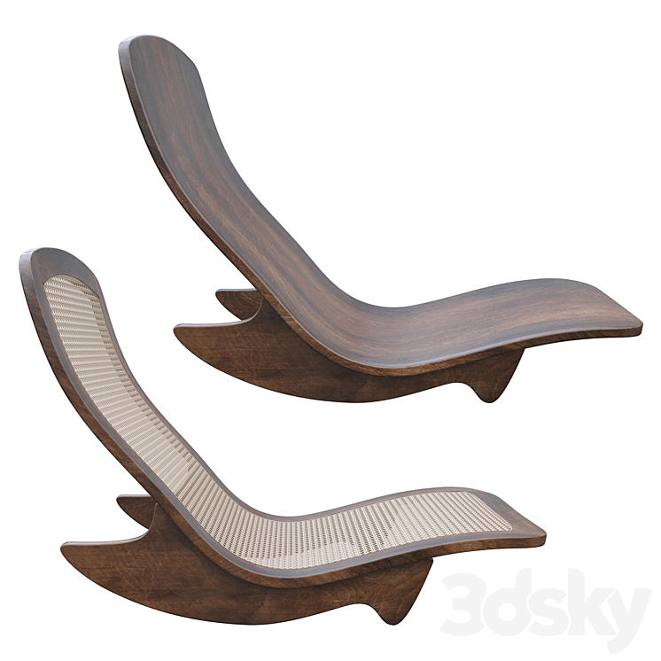 Rocking chair 3DS Max - thumbnail 2