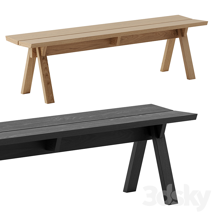 SAGYO BENCH by Ariake 3DS Max Model - thumbnail 1