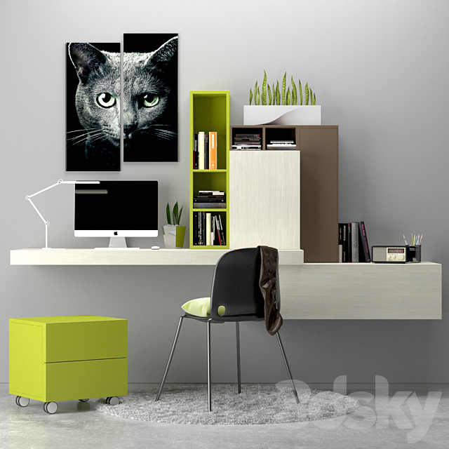 secretaire SPAZIO 3DSMax File - thumbnail 1