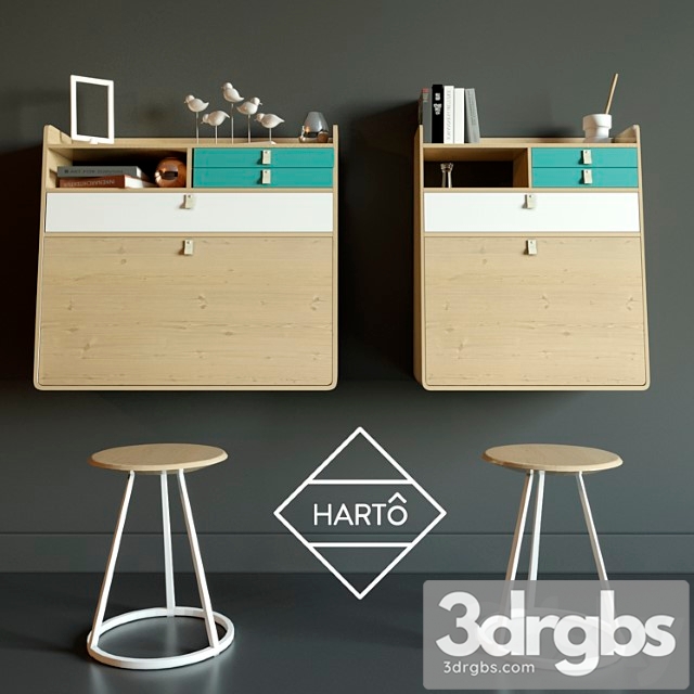 Secretary desk harto 2 3dsmax Download - thumbnail 1