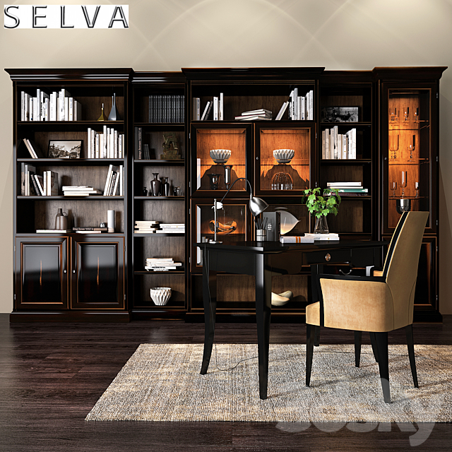 Selva Arena bookcase 3DSMax File - thumbnail 1