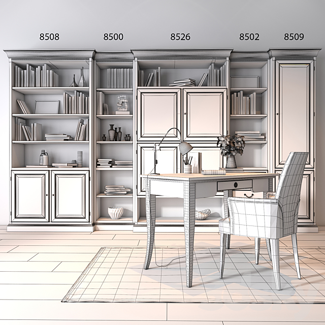 Selva Arena bookcase 3DSMax File - thumbnail 2