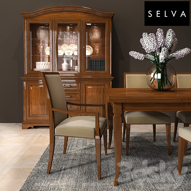 Selva Dining room set 01 3DSMax File - thumbnail 1