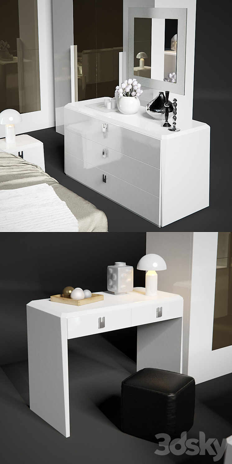 Serenissima bedroom Prisma nero 3DS Max - thumbnail 2