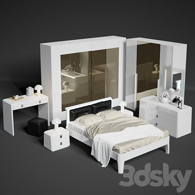 Serenissima bedroom Prisma nero 3DSMax File - thumbnail 1