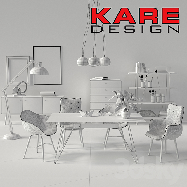 Set of furniture Kare design 3DSMax File - thumbnail 3