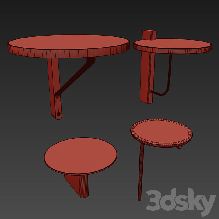 Set of shelves 3DS Max - thumbnail 2