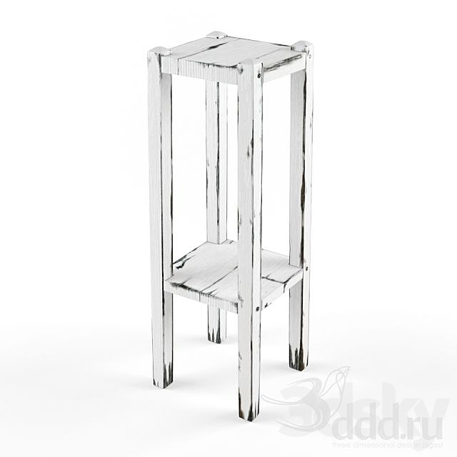 shabby chic cottage side table 3DSMax File - thumbnail 1