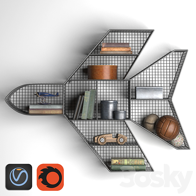 SHELF JET ZINC 3DS Max Model - thumbnail 2