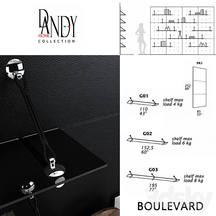 shelves Gamma Boulevard 3DS Max - thumbnail 2