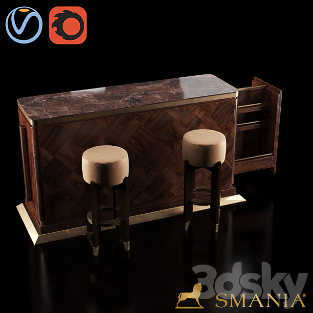 Smania Bar Set 3DS Max Model - thumbnail 3