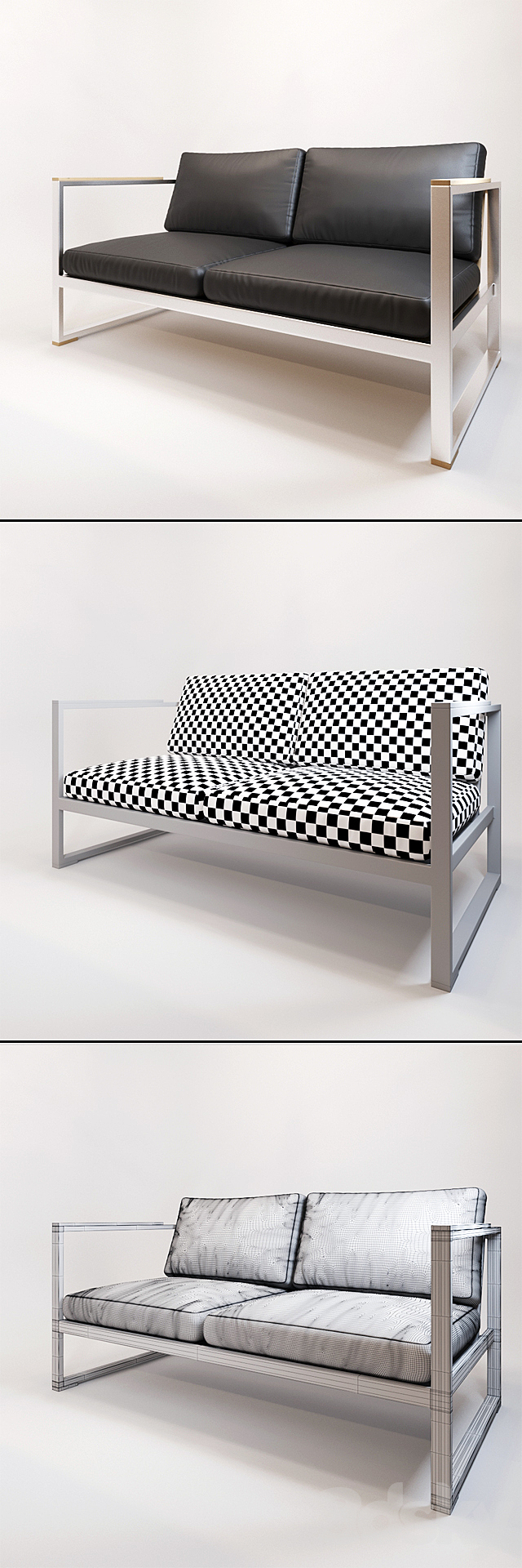 Sofa and armchair (Office furniture in the style of LOFT) 3DSMax File - thumbnail 3