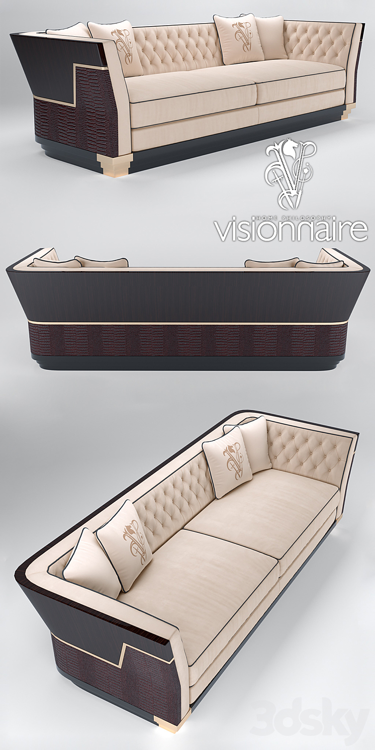 Sofa and armchair Visionnaire Berry Capitone 3DS Max - thumbnail 2