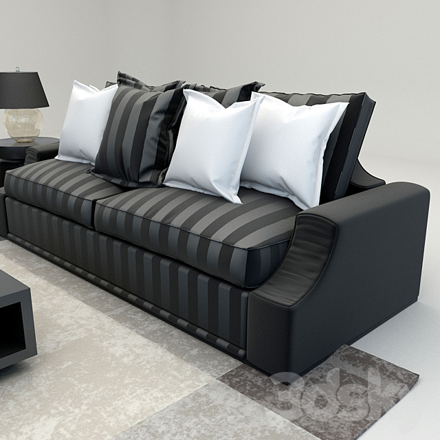 Sofa collection 3DS Max Model - thumbnail 2