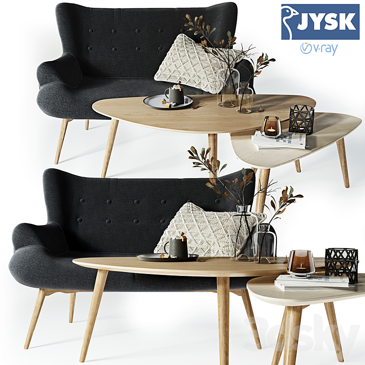 Sofa Jysk EJERSLEV 3DS Max - thumbnail 1