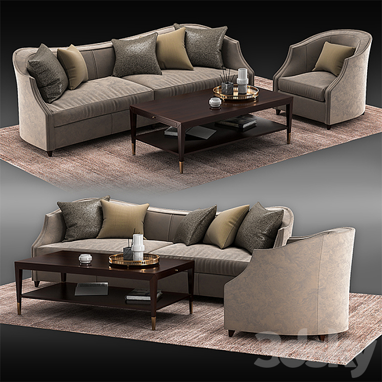 Sofa UPH-SOFFUL-49A 3DS Max - thumbnail 1