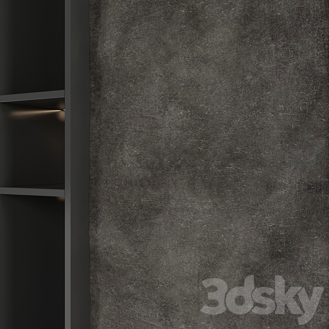 Stone shelf unite 3DS Max Model - thumbnail 2