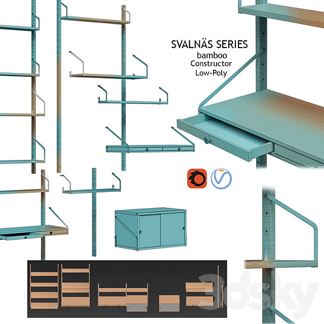 Svalnas Ikea type 3 system and furniture designer vol. 1 3DSMax File - thumbnail 3