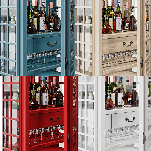 Telephone Box Drinks Cabinet 3DSMax File - thumbnail 5