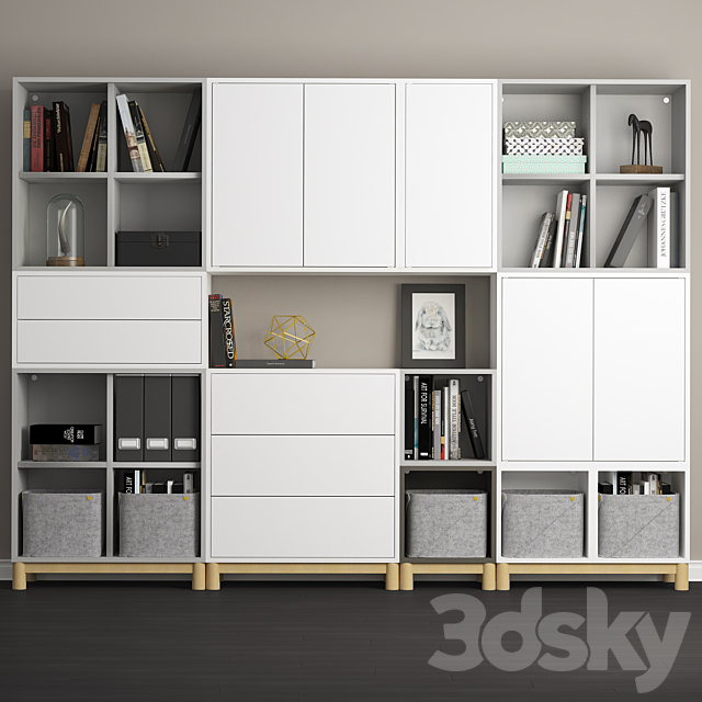 The combination of cabinets with legs  Eket. 3DSMax File - thumbnail 1