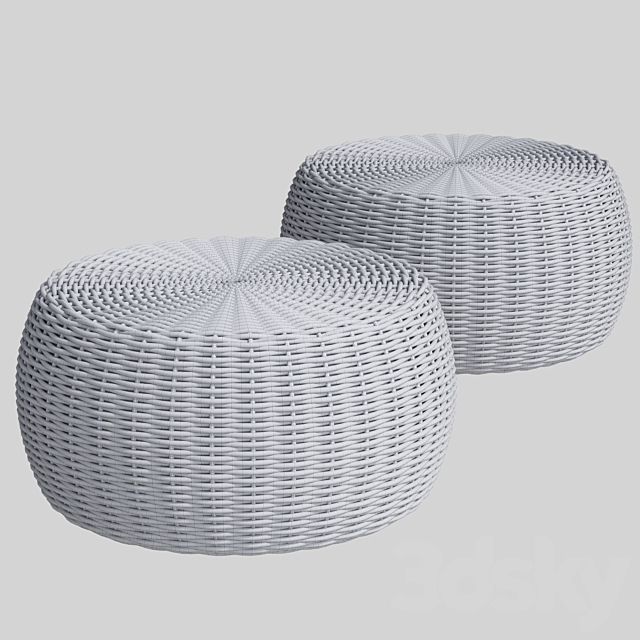 Tidelli MARINA POUF (4 Colors) 3DS Max Model - thumbnail 3