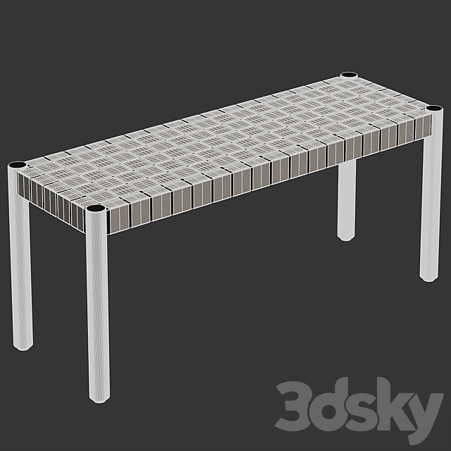 &Tradition – Betty bench TK4 3DS Max Model - thumbnail 4