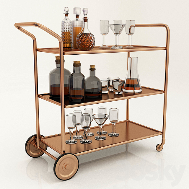 trolley set 3DSMax File - thumbnail 1