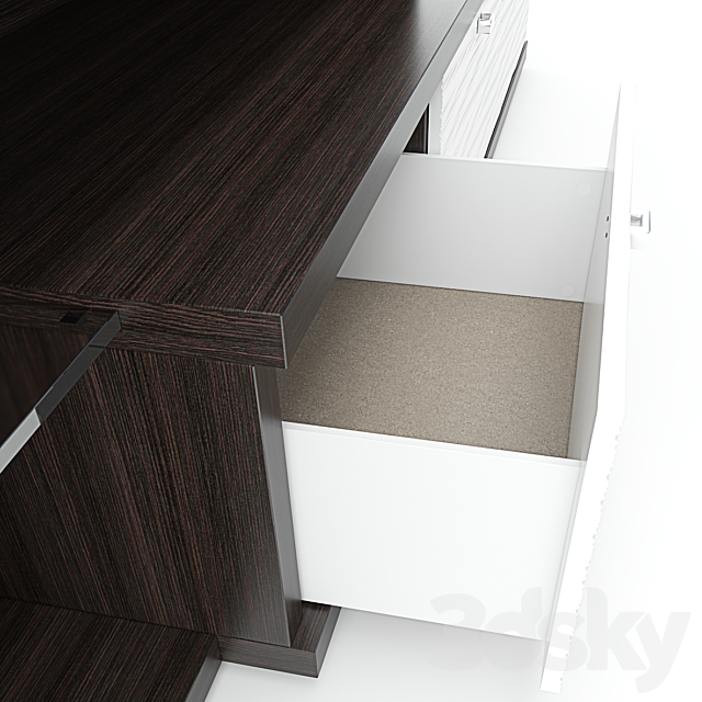 TV dresser cabinet and shelf Dyatkovo TOKIO 3DS Max Model - thumbnail 3