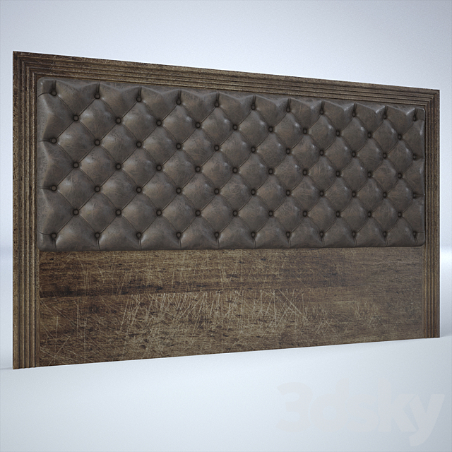 Two Capitonne Headboards 150cm + 90cm 3DSMax File - thumbnail 1